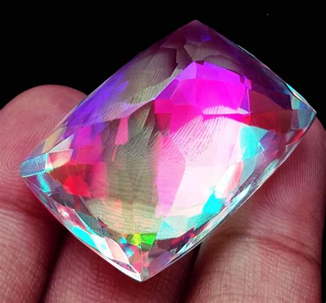 Mystic Quartz Loose Gemstone 95 To 105 Cts Certified With Free Etsy