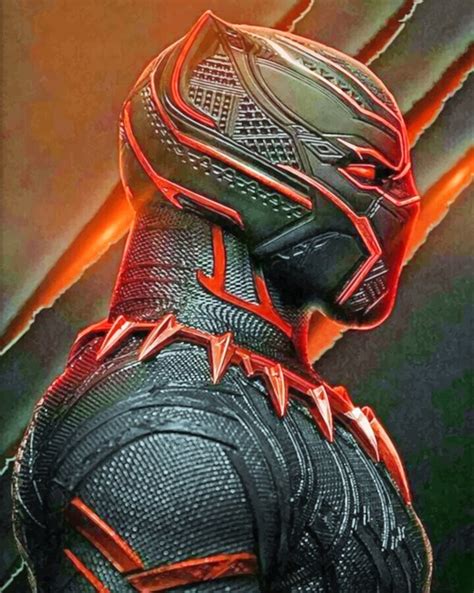 Black And Red Panther Marvel Paint By Numbers Paint By Numbers For