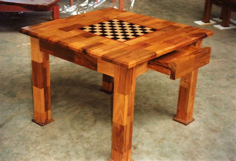 The internet's original and largest free woodworking plans and projects links database. Checkerboard Chess Table DIY Furniture Plans & Technical ...