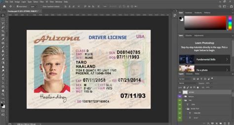 Ontario Drivers License Template Photoshop Randomlsa