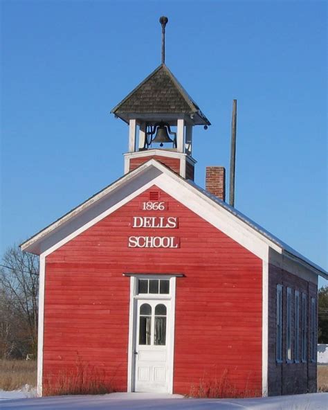 Wisconsin One Room Schoolhouse Lonely One Room School House In Winter