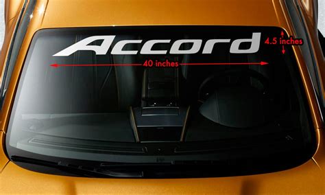 Honda Accord Windshield Banner Vinyl Long Lasting Premium Decal Sticker