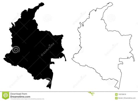 Vector Del Mapa De Colombia Ilustración Del Vector Ilustración De