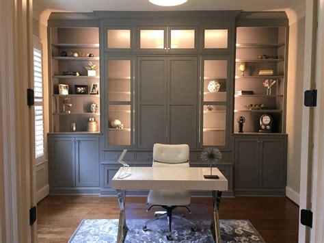 Home Office And Library Custom Cabinet Raleigh Triangle Edgewood
