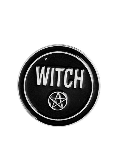 Witch Pentagram Enamel Pin Attitude Clothing