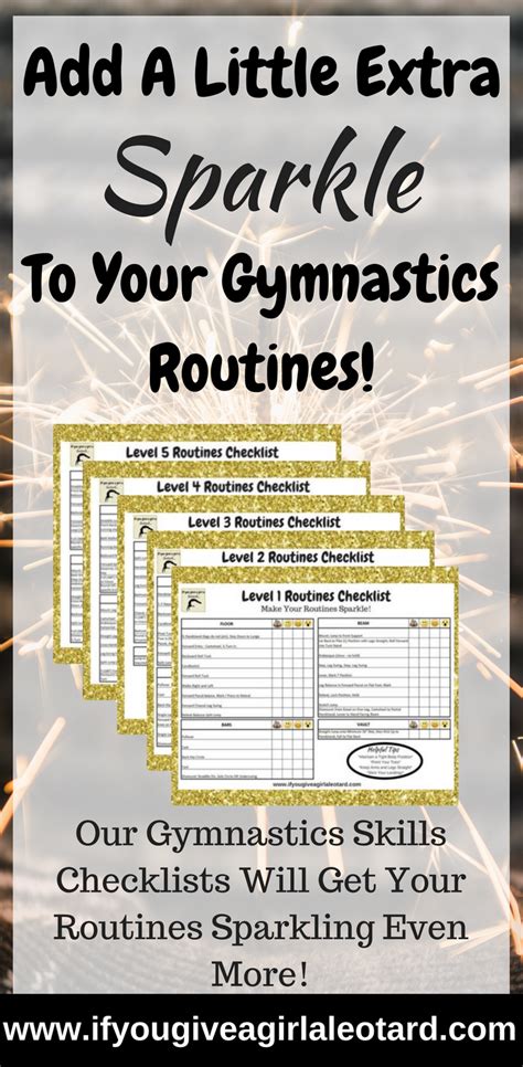 Gymnastics Skills Checklists For Routines Gymnastics Mom Stuff