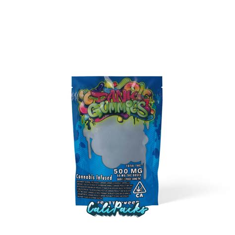 Dank Gummies Blue 500mg Edibles Mylar Bag Calipacks
