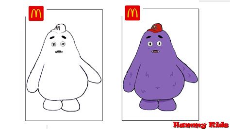 Grimace How To Draw And Color Mcdonalds Grimace Shake Trend