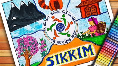 Sikkim Culture Drawing Sikkim Activity Ek Bharat Shrestha Bharat Drawing Sikkim Poster