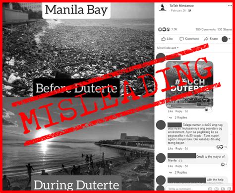 VERA FILES FACT CHECK FB Post MISLEADS With Before And After Rehab Photo Of Manila Bay Both