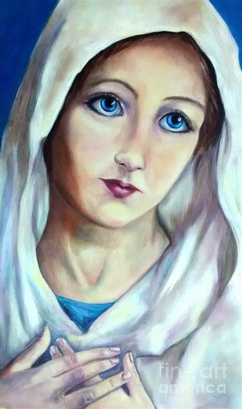 Mary Queen Of Peace Painting By Laura Napoli