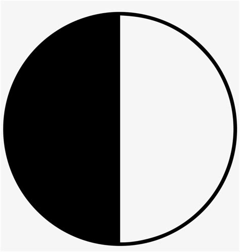 Png File Svg Half Black Half White Circle Transparent 981x982 Png
