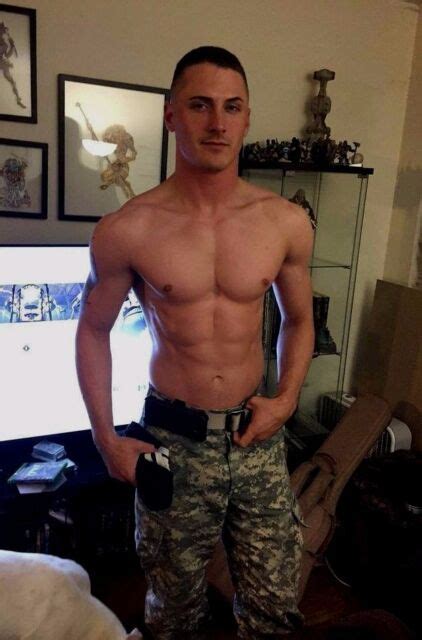 Shirtless Male Muscular Beefcake Military Man Great Abs Hunk Jock Photo 4x6 D640 Ebay