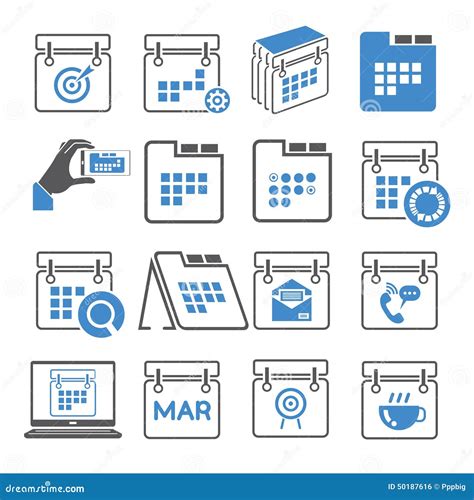 Schedule Icons Set Vector Illustration Contains Such Icon As Event