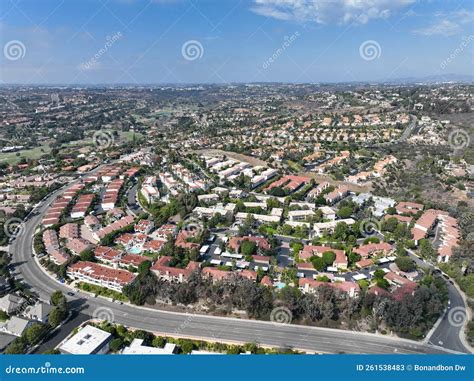 Aerial View Of Middle Class Neighborhood In Carlsbad North County San