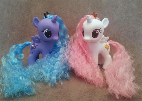 Mlp Fim Filly Luna And Celestia Custom Ponies By Hannaliten On