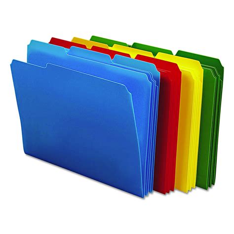 Smead Poly File Folder 13 Cut Tab Letter Size Assorted Colors 24