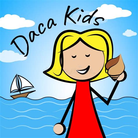 Daca Kids Dreamer Legislation For Us Immigration 2d Illustration