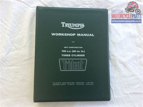 99 0963 Workshop Manual Triumph T150 T150v Trident 1969 75 Nos British Mc Parts Ltd Nz