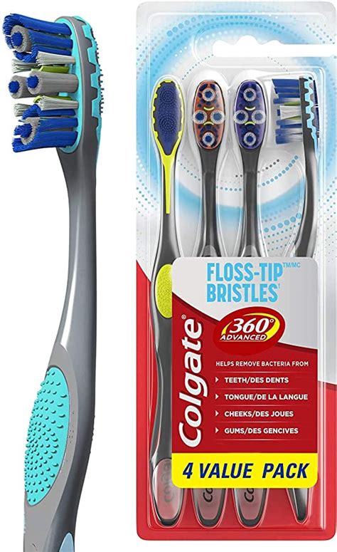 Buy Colgate 360 Total Advanced Floss Tip Toothbrush Soft 4 Pack Online