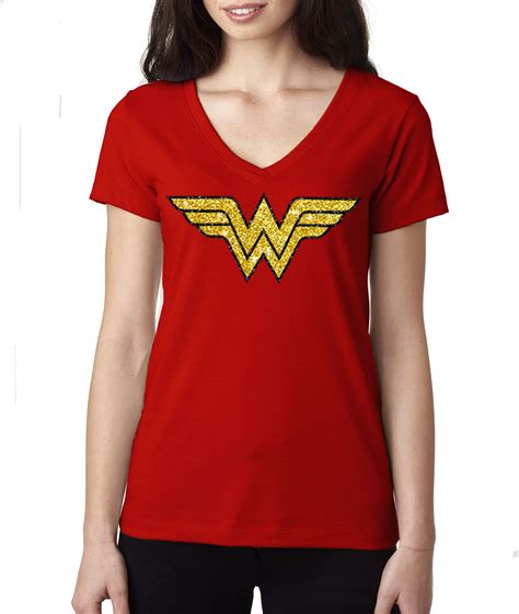 Lady V Neck Comtable Wonder Woman Superhero Casual Soft Shirt Shop Now