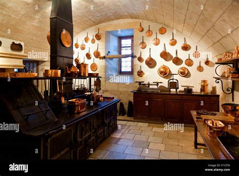 France Indre Et Loire Chenonceau Castle Kitchens Stock Photo Alamy