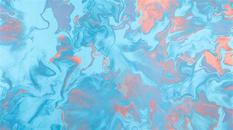 Stains Liquid Abstraction Blue Pink 4k Hd Wallpaper