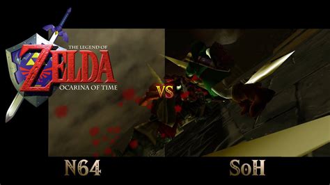 Zelda Ocarina Of Time N64 Vs Pc Port Side By Side Comparison Youtube