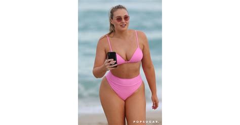 Iskra Lawrence In Pink Aerie Bikini 2018 Popsugar Fashion Photo 2