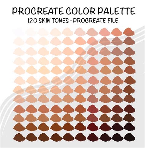 Procreate Color Palette Color Swatches Skin Tones Nude Etsy My Xxx Hot Girl