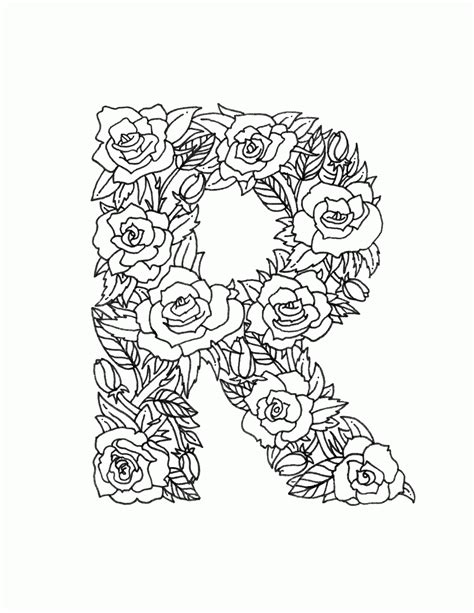 Apple and letter a coloring page. Coloring Pages Letters Adult - Coloring Home