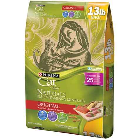 The indoor + hairball + healthy weight cat food recipe helps promote your feline friend's healthy weight. Purina Cat Chow Naturals All Life Stages Original Formula ...