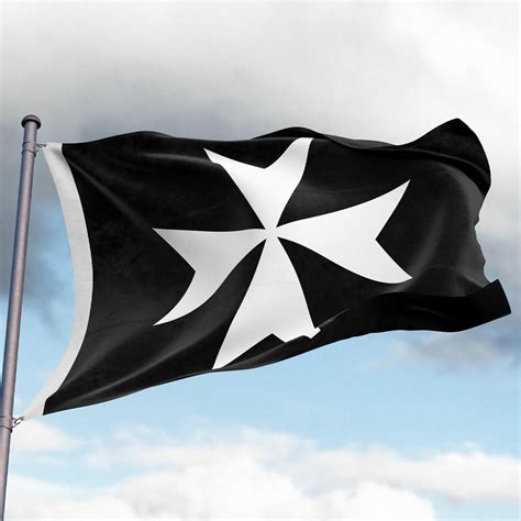 Maltese Cross Flag Templar Cross