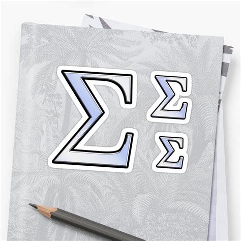 Sigma Greek Letter Symbol Chrome Carbon Style Sticker By Garaga