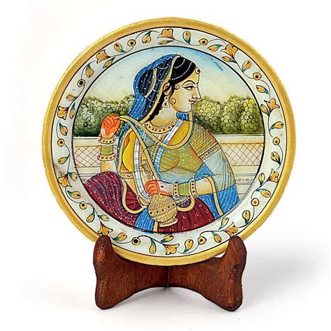 Rajasthani Princess Gold Meenakari Marble Painting At Best Price In