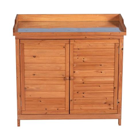 Outdoor Garden Patio Wooden Storage Cabinet Furniture Waterproof Tool