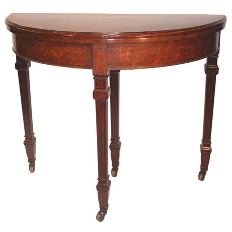 william iv figural walnut demilune games table for sale at 1stdibs