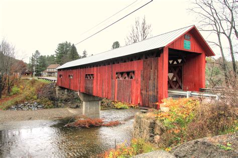 Northfield Falls Covered Bridge Aka Station Covered Bridge Vermont