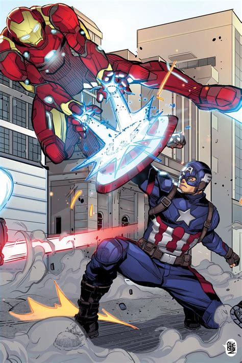 Captain America Vs Ironman By Chickenzpunk Iron Man Vs Captain