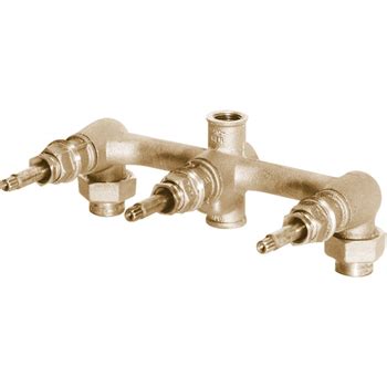 Handle will not turn but the part that looks like a cover for handle will. Price Pfister 01-31XA Three Handle Tub/Shower Valve Body ...