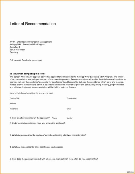 Sample Mba Recommendation Letter Hamiltonplastering
