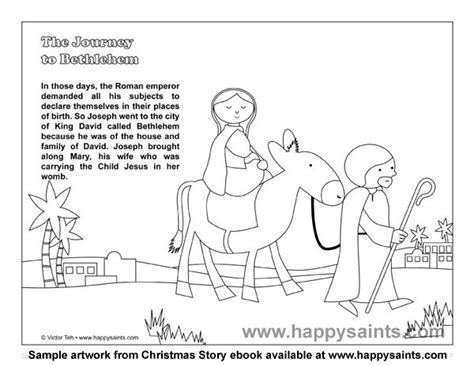 Welcome in free coloring pages site. Happy Saints: Sample Coloring Page from Christmas Story eBook