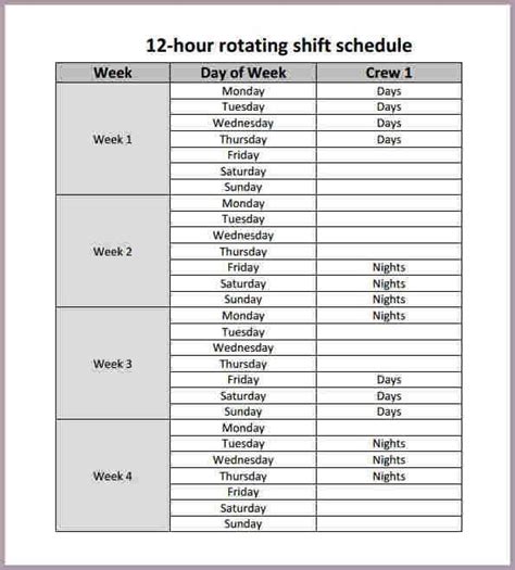 As an example, you work from 6 a.m. 2021 12 Hour Rotating Shift Calendar / Top 3 12-Hour Shift Schedule Examples for Your Department ...