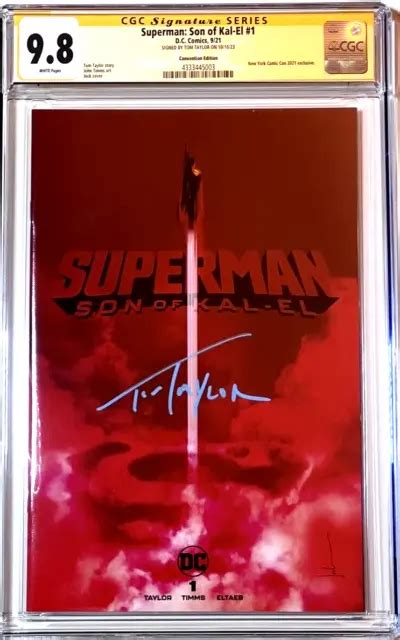 Signed Superman Son Kal El Jock Nycc Variant Cgc Ss 98 1 Signed By