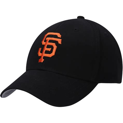 Mens Black San Francisco Giants Basic Logo Adjustable Hat Osfa