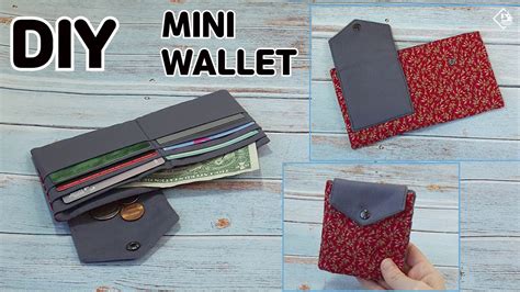 Diy Mini Wallet How To Make A Fabric Wallet Bi Fold Wallet Sewing