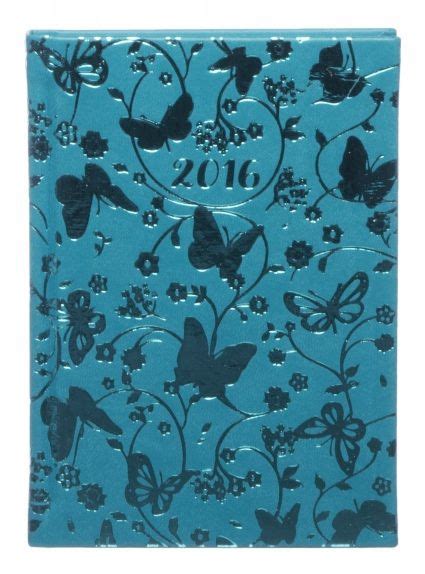 Whsmith Amelie 2016 A6 Butterfly Foil Effect Diary Day To Page