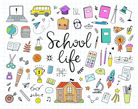 School Clipart Teacher Clipart Back To School Clipart Etsy Doodle