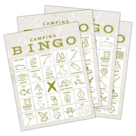 Printable Camping Bingo Cards Buck And Co