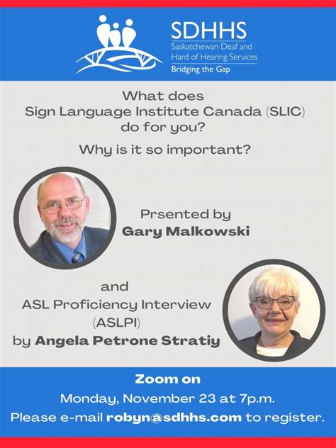 Sign Language Institute Canada Slic Presentation Zoom Sdhhs